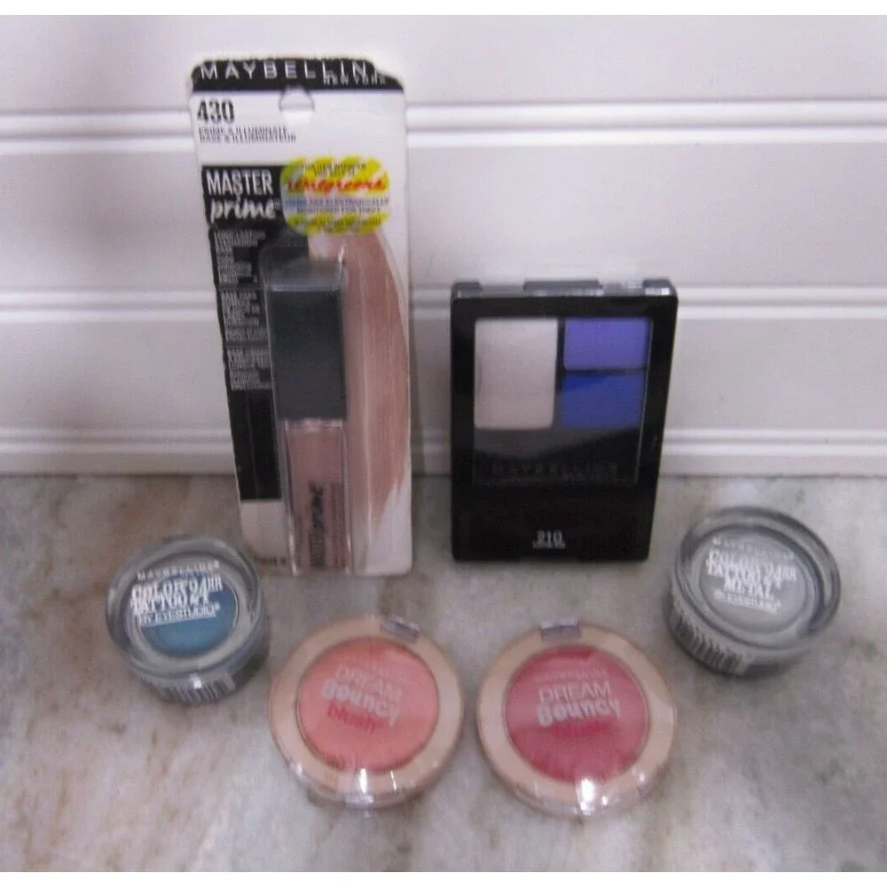 Maybelline Master Prime/Dream Dream Bouncy Blush/Eyeshadow Palette Lot of 6 NEW